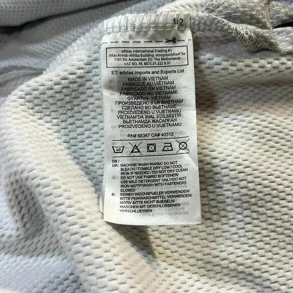Adidas Gray Team Issue Fleece Bomber Jacket Size M - Picture 6 of 7